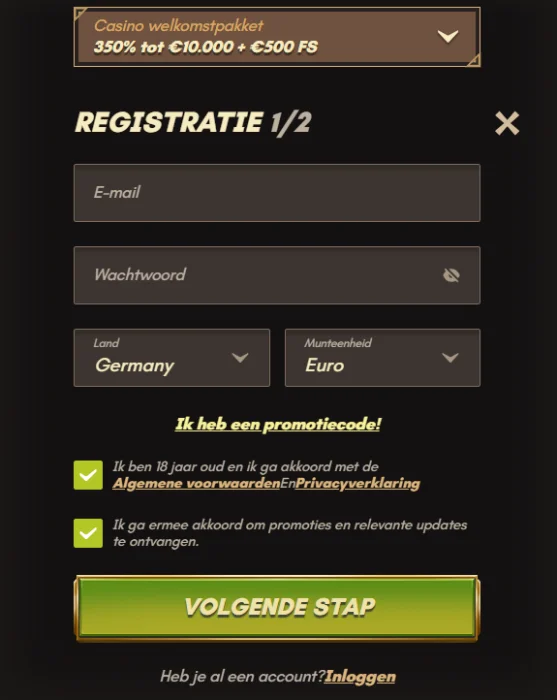 Registratie en inloggen