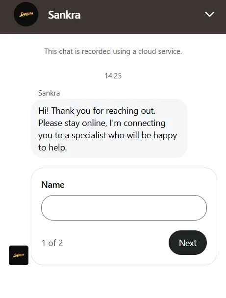 Sankra klantenservice